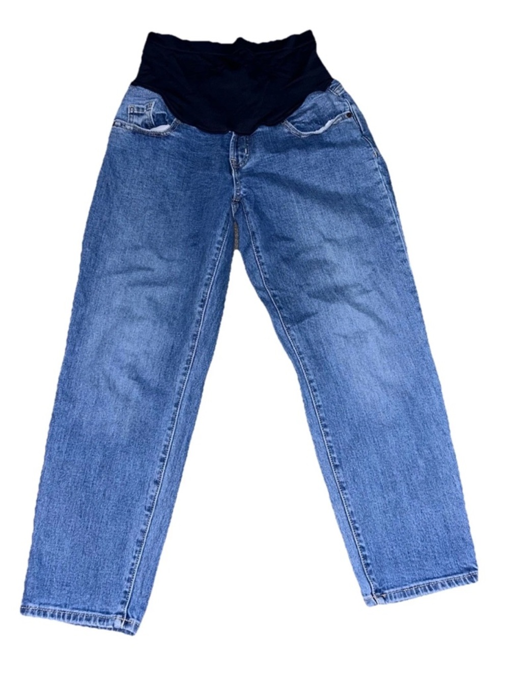 Maternity OG Straight Jeans Full Panel old navy Medium Wash size 6 Short